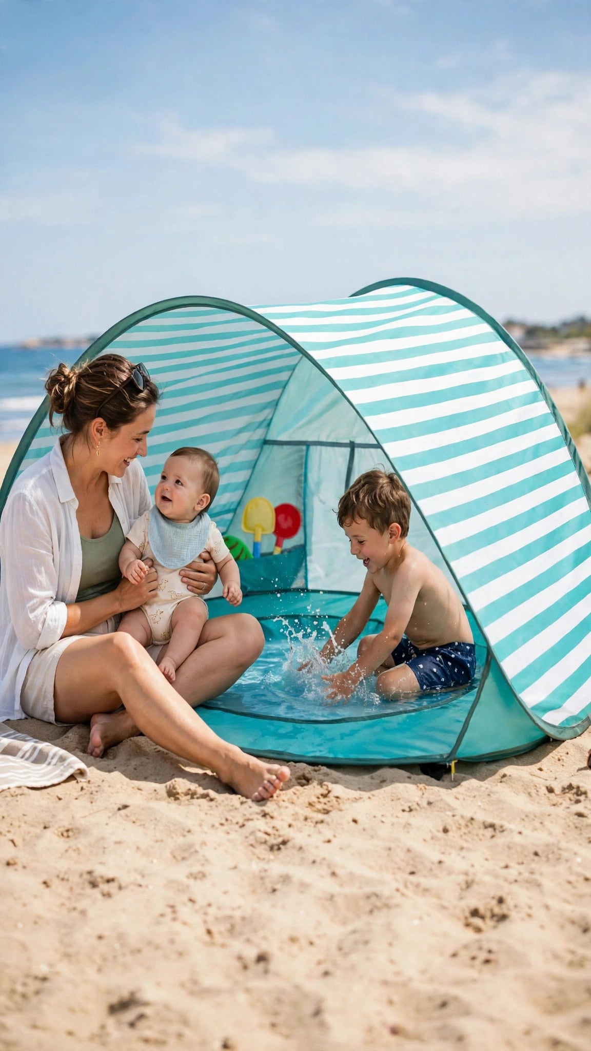 Pop-Up Baby Beach Tent with Mini Pool